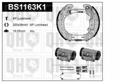 QUINTON HAZELL bs1163k1 -  Комплект тормозов, барабанный тормозной механизм